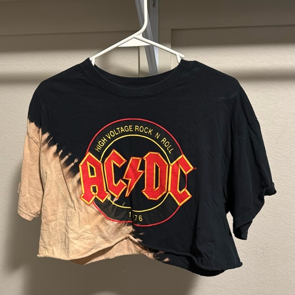 AC/DC | Tops | Acdc Acid Crop Band Shirt | Poshmark